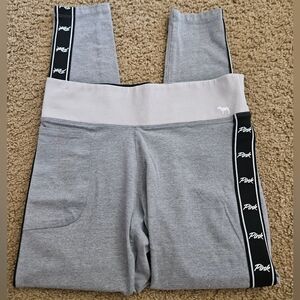 PINK Victoria's Secret Spellout Activewear Vintage Pocket Yoga Leggings